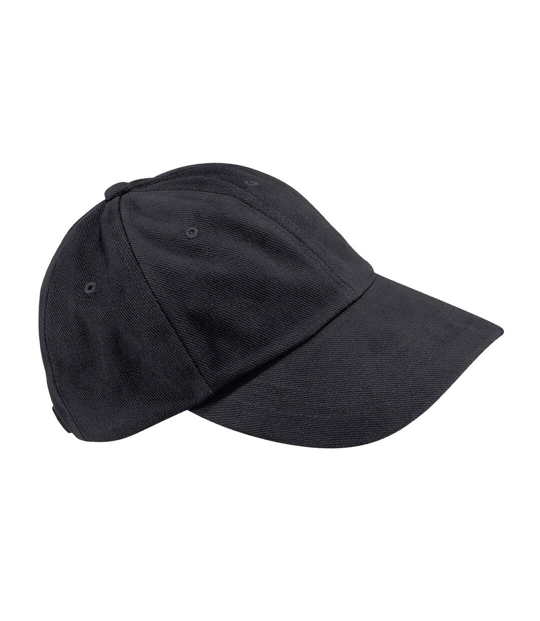 Contrast Heavy Brushed Cotton Low Profile Baseball Cap Black Beechfield-1
