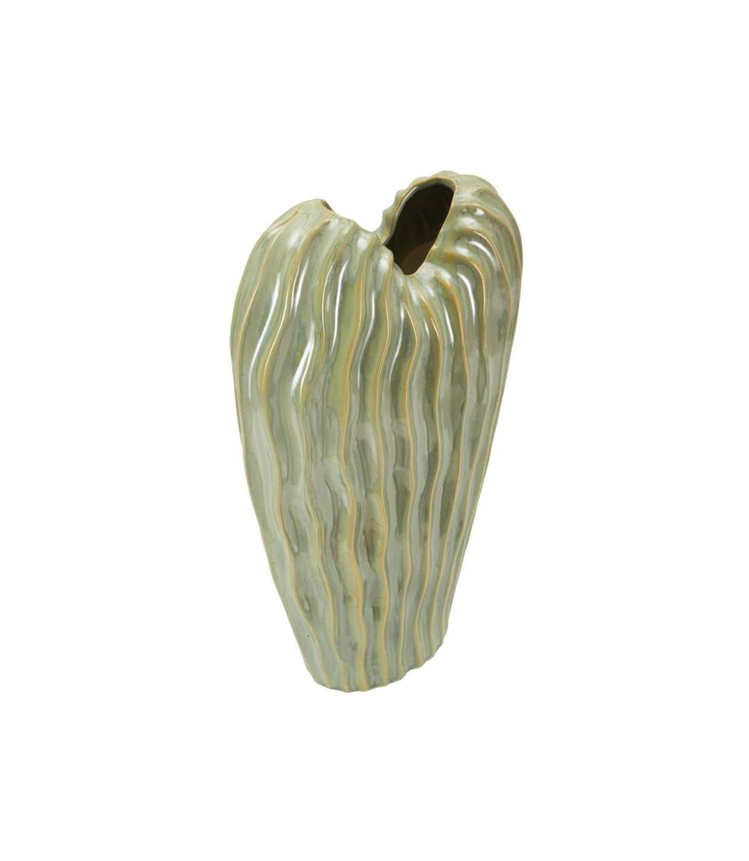Vase en Céramique Venice 39cm Vert-3