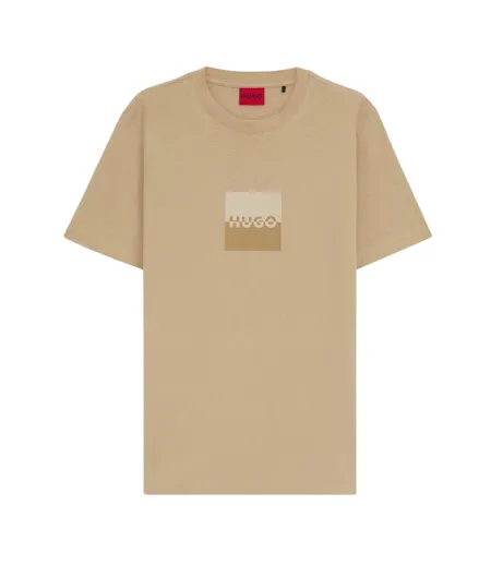 T-shirt Motif/style Logo Tonal Dusplit Homme Beige Hugo
