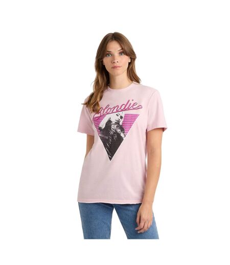 Womens/ladies 74 Blondie T-shirt Pink 182 Amplified