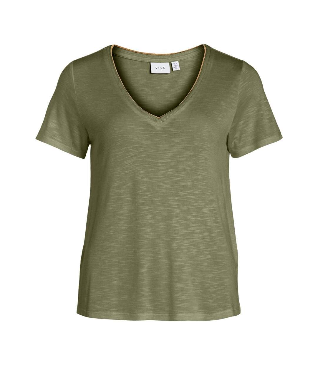T-Shirt vert femme vila vinoel-1