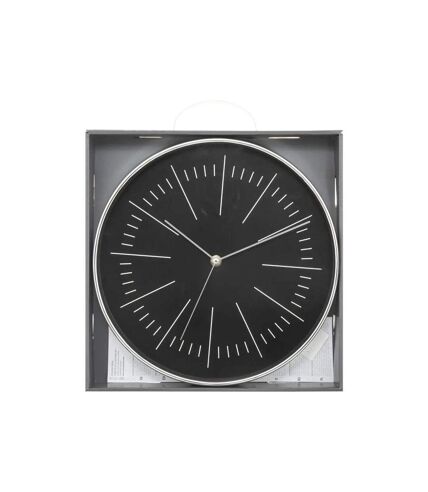 Horloge Murale Design Edith 30cm Noir & Argent