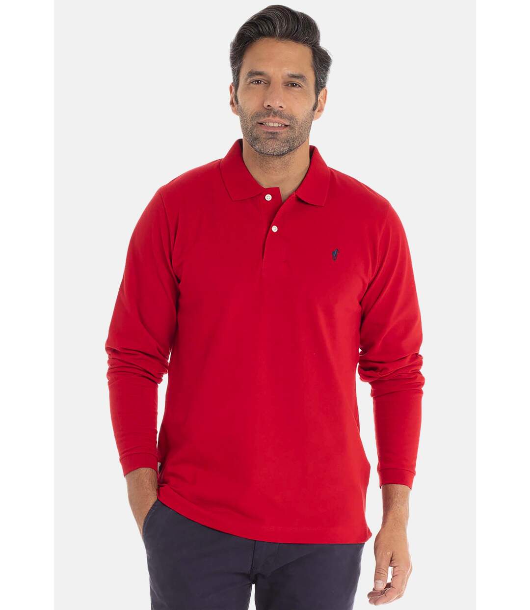 Polo manches longues en coton ODET-1