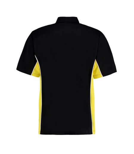 GAMEGEAR Mens Track Classic Polo Shirt (Black/Yellow/White)