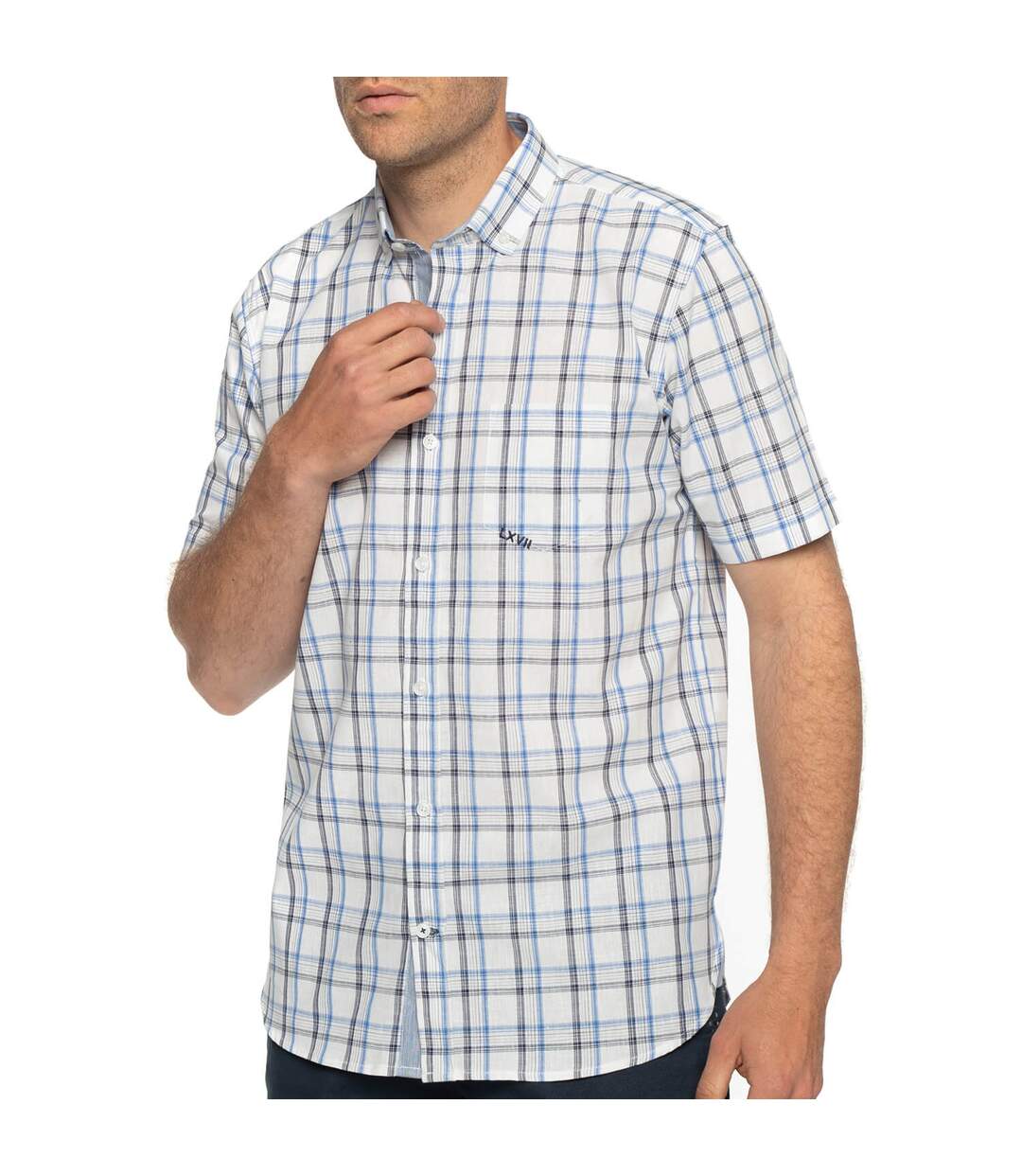 Chemise manches courtes à carreaux