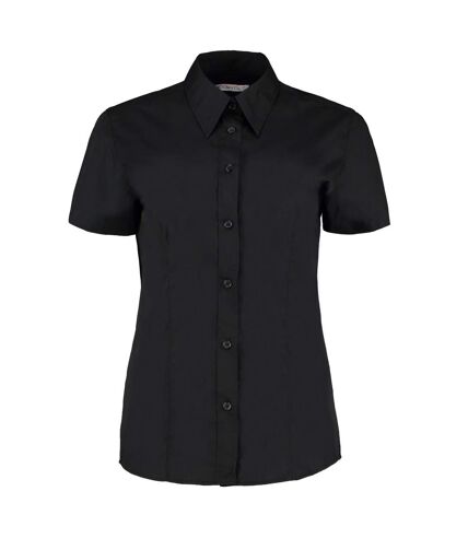 Kustom Kit Womens/Ladies Workforce Short-Sleeved Shirt (Black) - UTPC6329