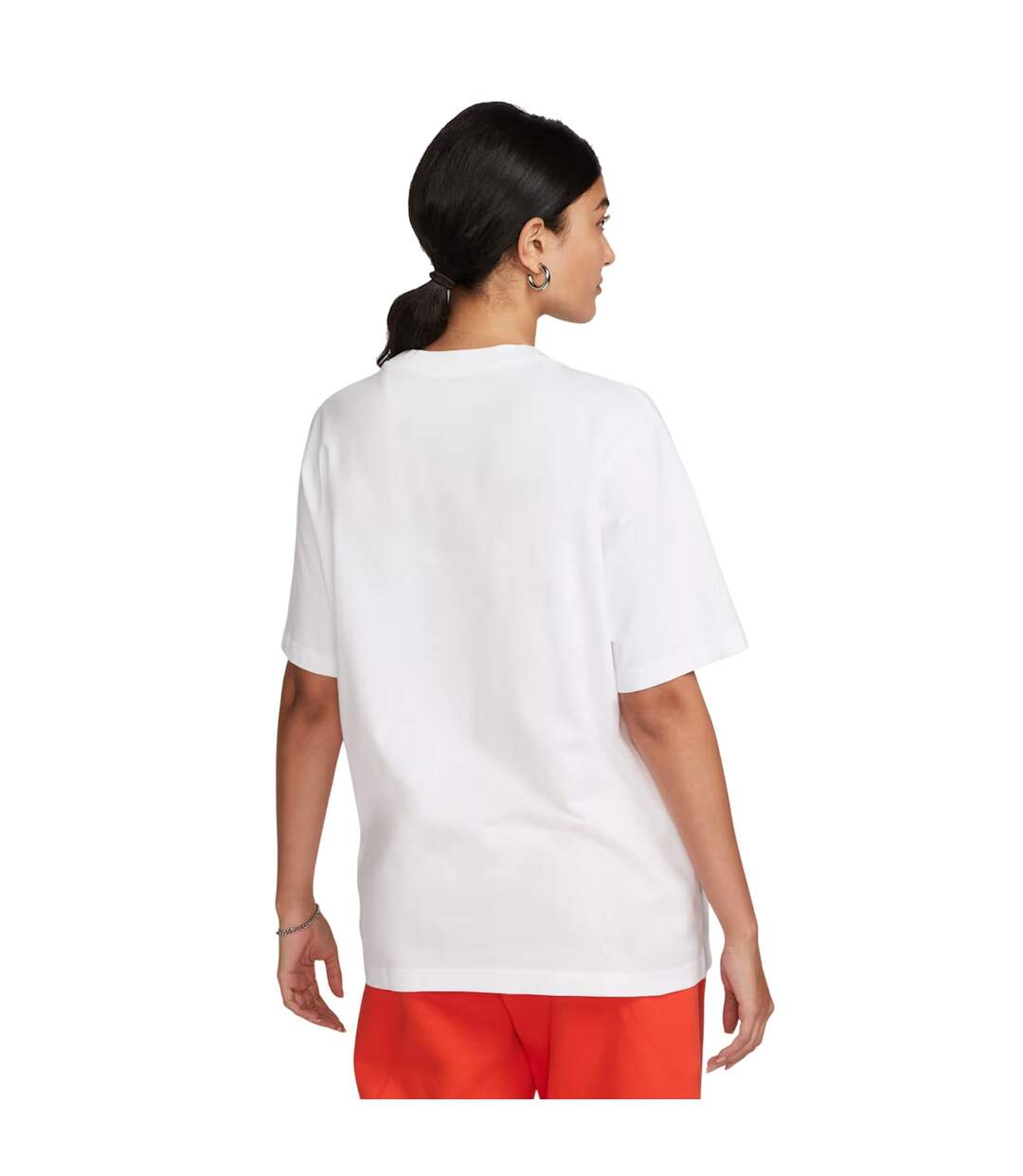 Womens/ladies Oversized T-shirt White Black Nike-3
