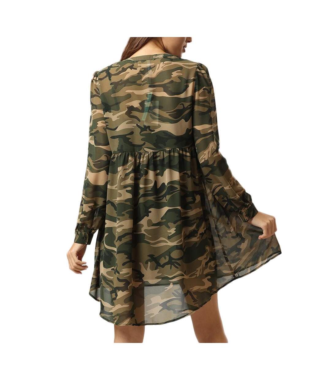 Robe Imprimé Camouflage Kaki Femme Pepe jeans Denise - XS