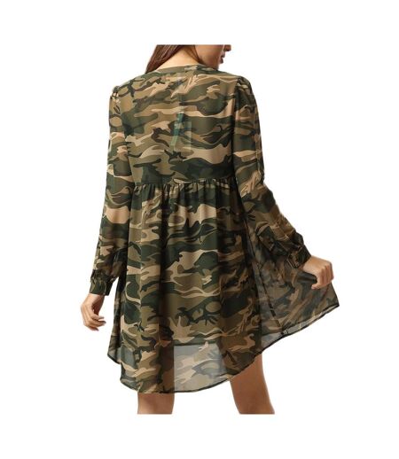 Robe Imprimé Camouflage Kaki Femme Pepe jeans Denise - M