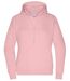 Sweat-shirt à capuche Bio - Femme - 8033 - rose pastel