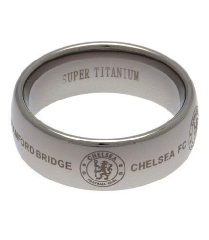 Chelsea FC Super Titanium Ring (Silver) (S) - UTTA5037