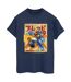 Disney Femme/Les femmes Big Hero 6 Baymax Fred Newspaper Coton Boyfriend T-Shirt (Bleu marine) - UTBI15495-1