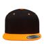 Casquette Ajustable Classic Noir Orange Néon Yupoong-2