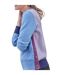 Womens/ladies Colour Block Side Button Jumper Blue WoolOvers-3