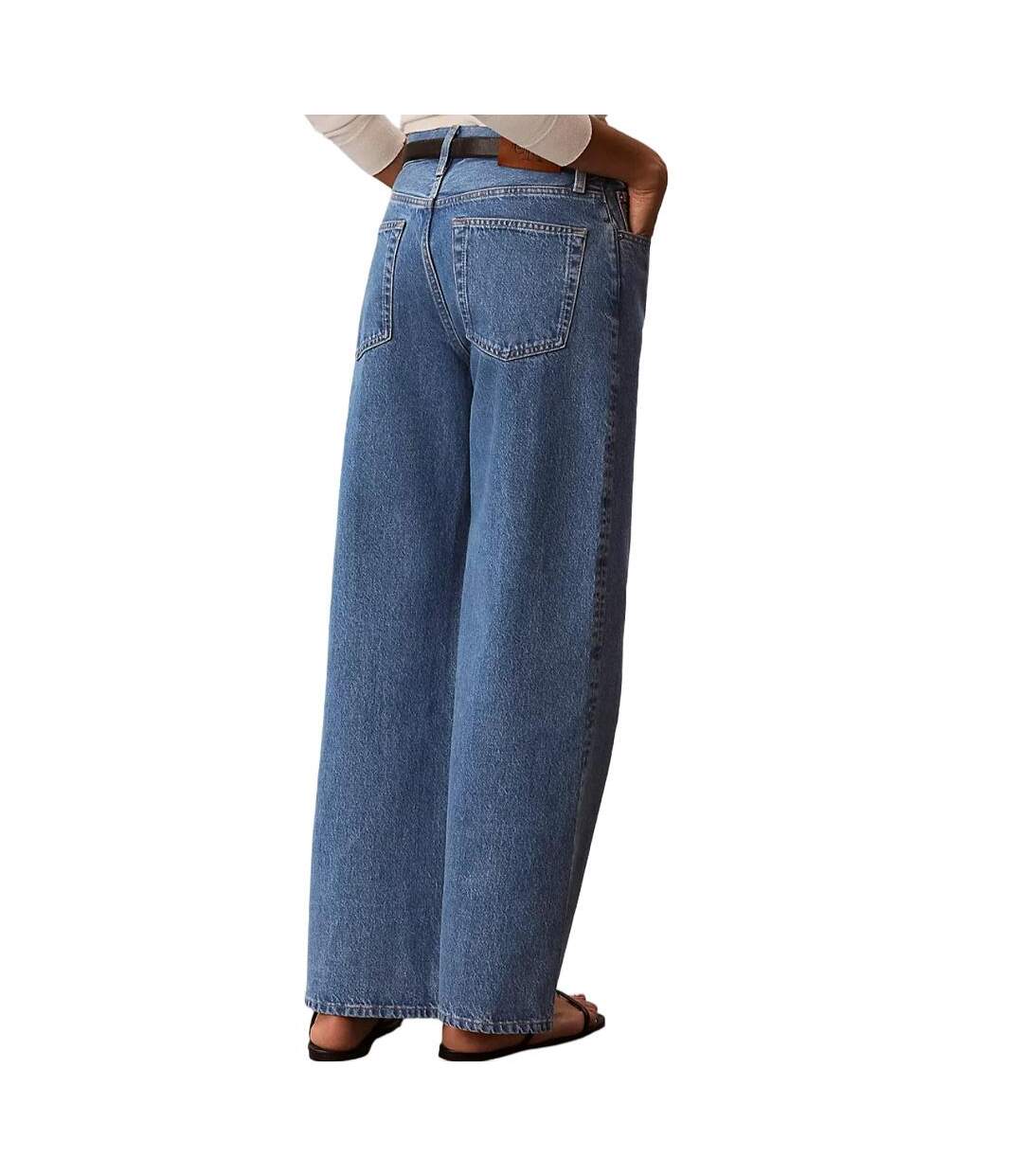 Jean large bleu femme calvin klein the wide radio-2