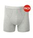 Pack of 2  Mens classic plain boxer shorts  light grey marl Fruit of the Loom-1