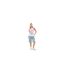 Womens/ladies Lettering Contrast Sleeves T-shirt White Coral Brave Soul-1