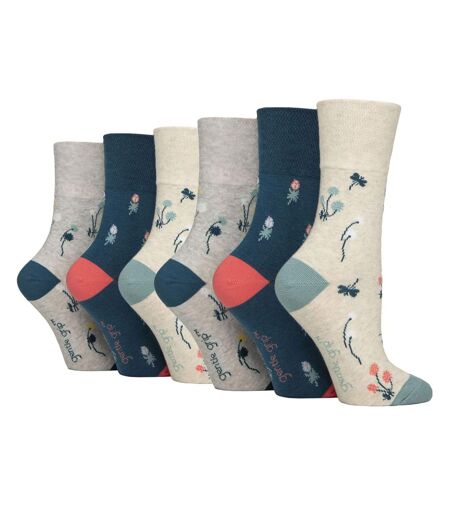 Gentle Grip - Lot de 6 Paires Chaussettes Sans Elastique Diabetique Pour Femme