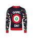 Christmas Shop Mens 3D Game On Christmas Sweater (Navy)