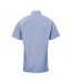 Premier Mens Gingham Cotton Short-Sleeved Shirt (Light Blue/White) - UTRW10107