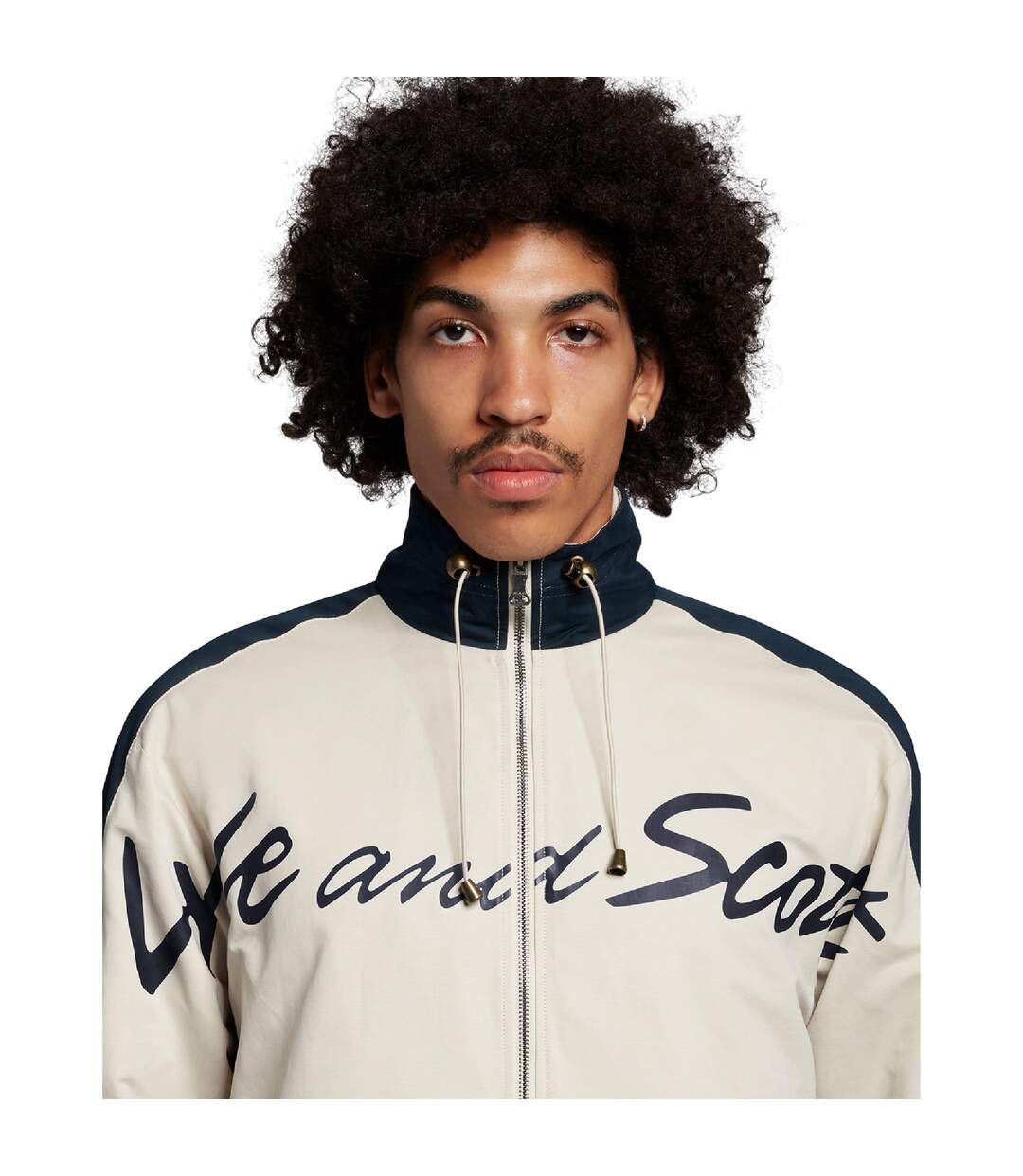 Mens Panelled Sport Jacket White Lyle & Scott-4
