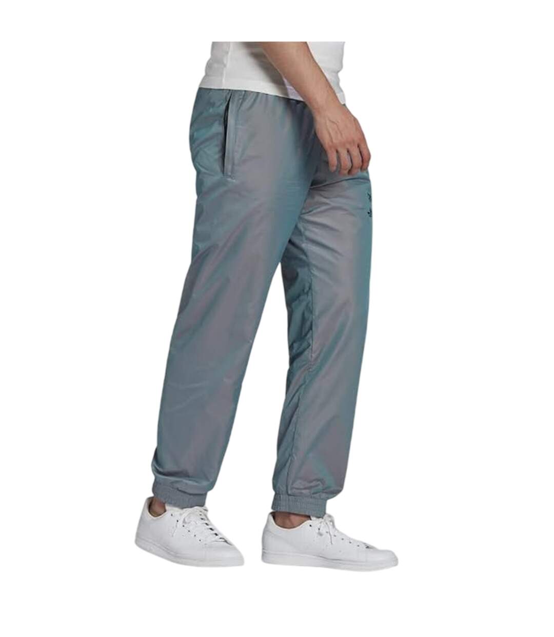 Mens Trefoil Tracksuit Bottoms Grey Adidas-3