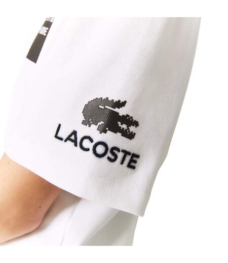 Womens/ladies Minecraft Organic Cotton T-shirt White Lacoste