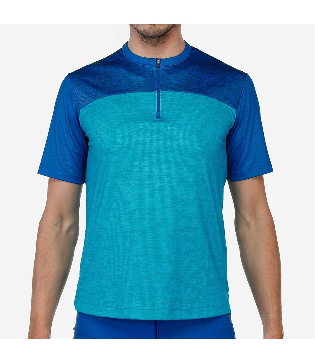 Maillot De Cyclisme Manches Courtes Sentiero Homme Turquoise Vif Bicycle Line-4