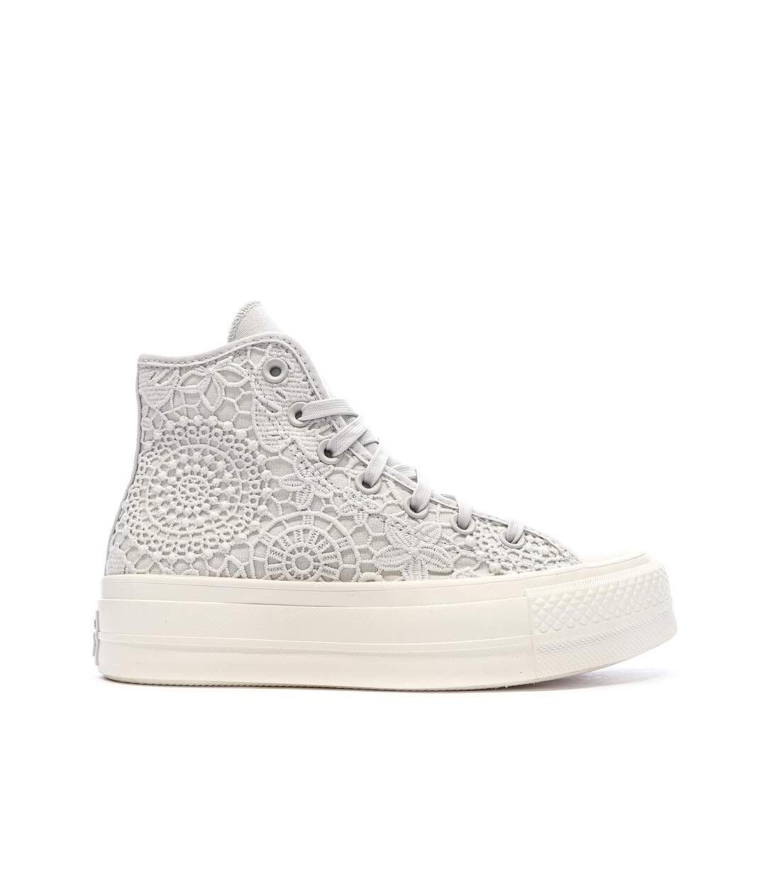 Baskets grises dentelle femme converse chuck taylor all star lift-2