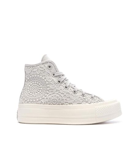 Baskets grises dentelle femme converse chuck taylor all star lift