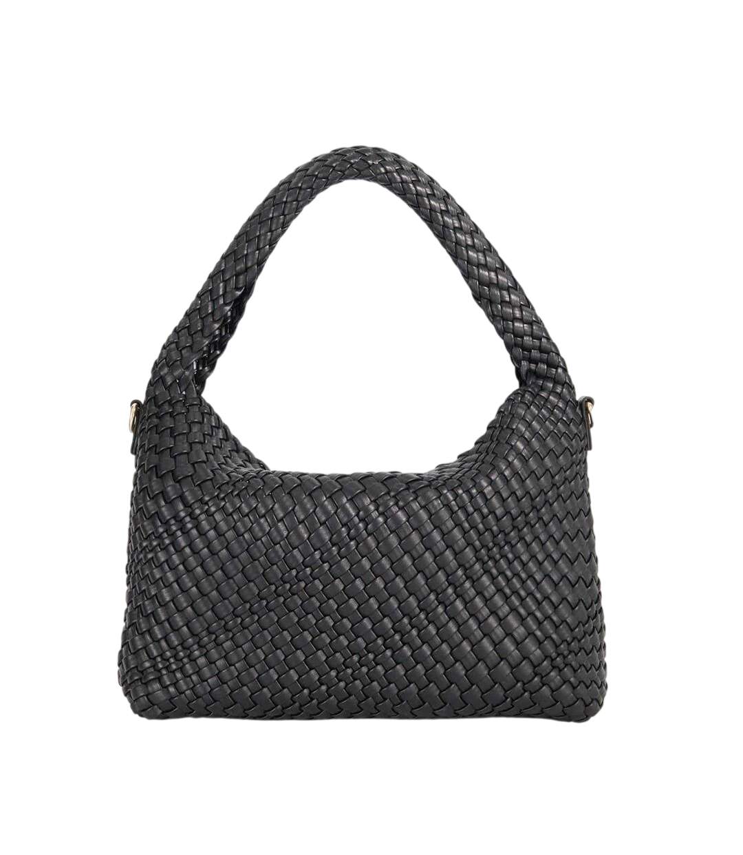 Basket Weave Hobo Bag One Size Black Dune London-2