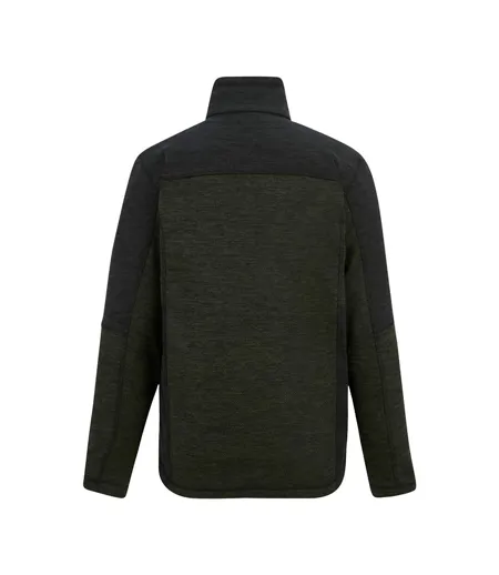 Mens Highton Fleece Full Zip Midlayer Dark Khaki Black Regatta