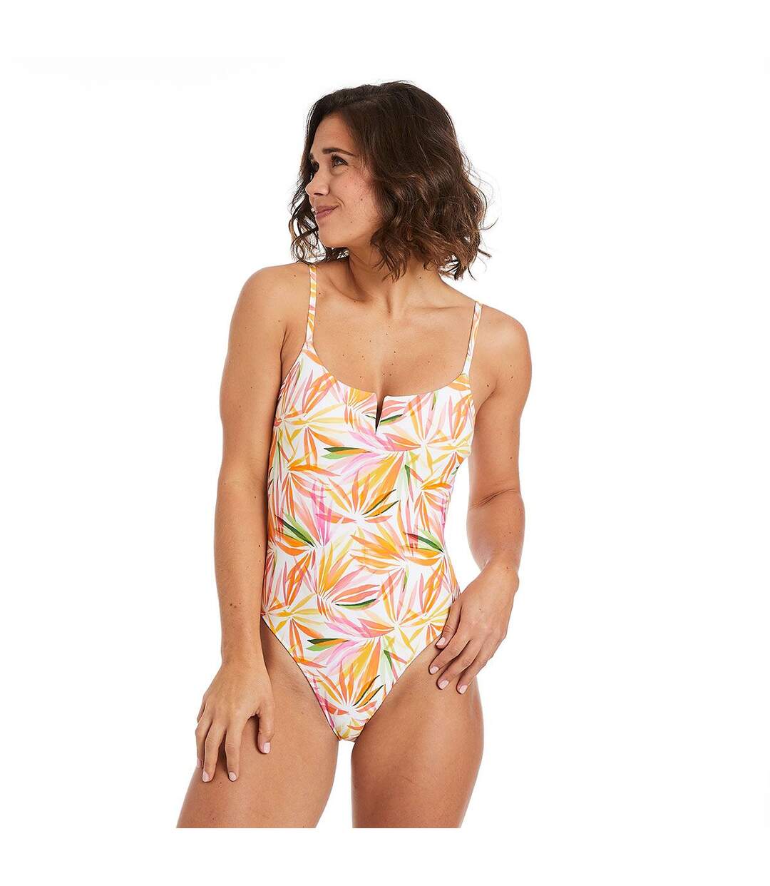 Maillot de bain 1 pièce blanc Bali-2