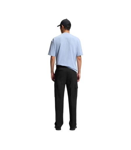 Mens Relaxed Fit Cargo Trousers Black Hugo