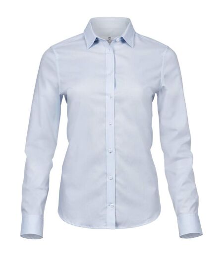 Tee Jays Womens/Ladies Stretch Luxury Long Sleeve Poplin Shirt (Light Blue)