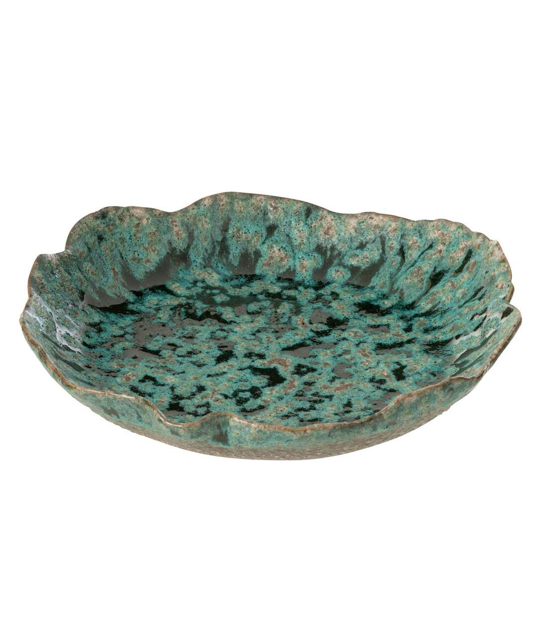 Coupelle Déco en Céramique Naga 30cm Bleu Azur-1