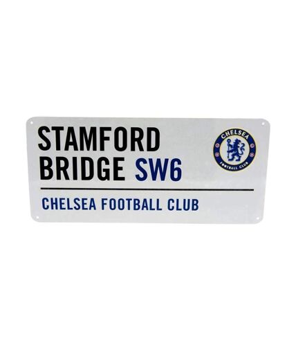 Chelsea FC Official Soccer Metal Street Sign (White/Black/Blue) (One Size) - UTBS633