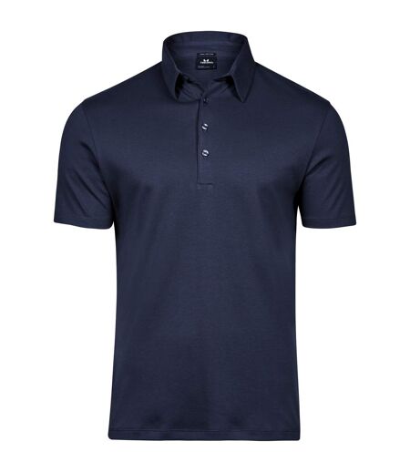 Tee Jays Mens Pima Cotton Interlock Polo Shirt (Navy)