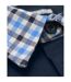 Mens ss25 gingham big & tall polo shirt navy Lambretta-4