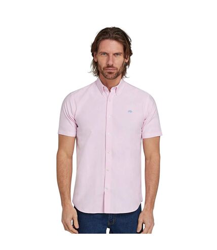 Chemise à manches courtes oxford légère pour hommes rose Raging Bull