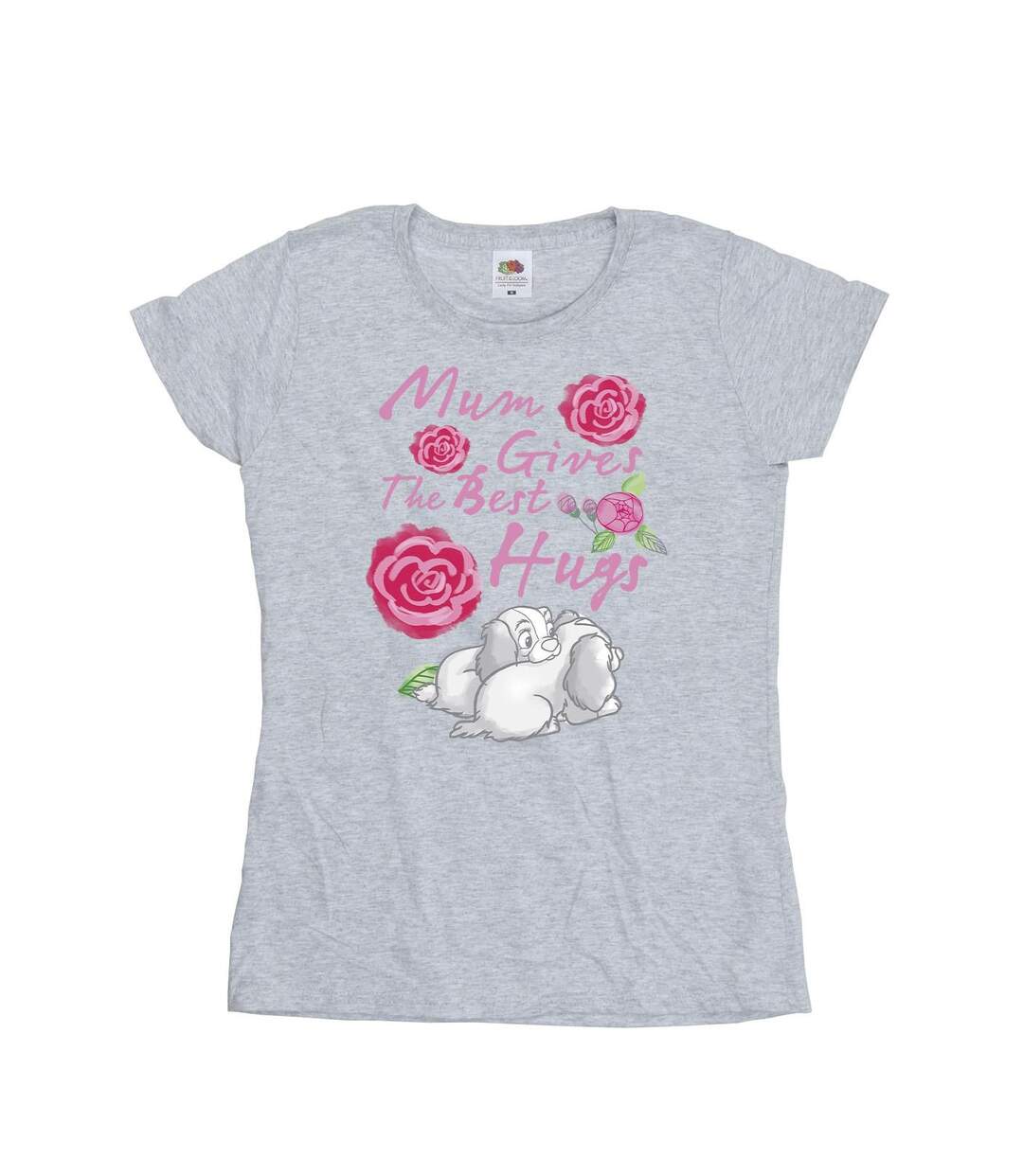 Disney T-shirt en coton Femme/Ladies Lady And The Tramp Mum Hugs (Gris sportif) - UTBI26176-1