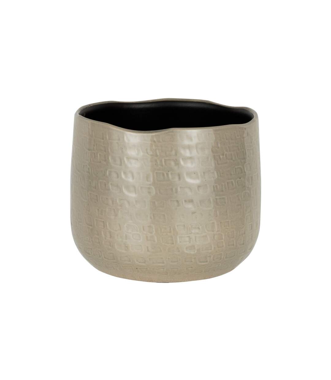 Cache-Pot en Céramique Yuella 19cm Gris Clair-1