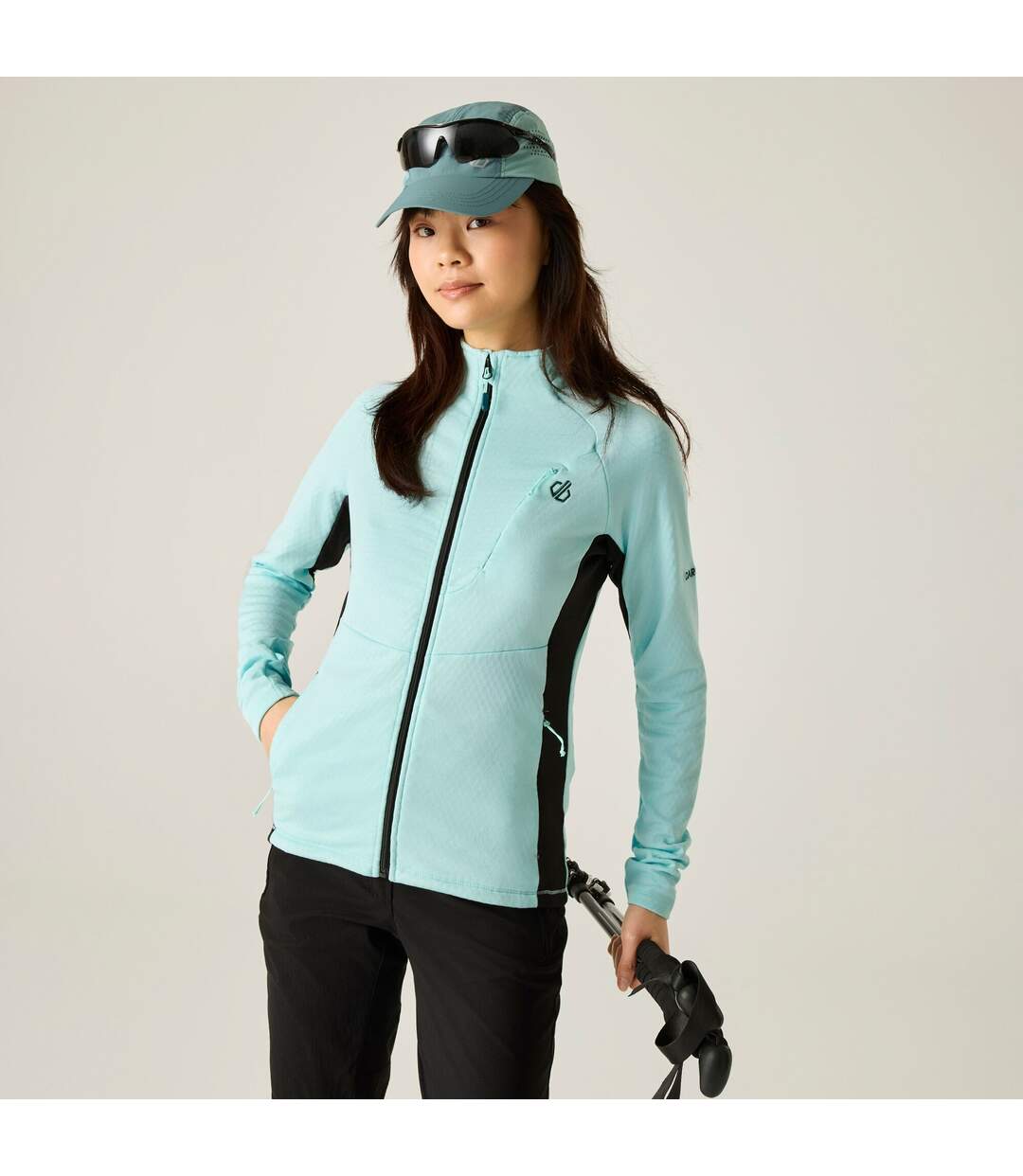 Veste Extensible À Col Montant Emerging Femme Turquoise Pâle Dare 2B-1