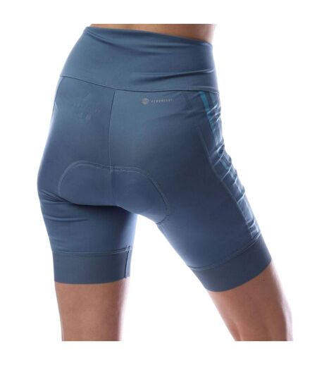 Cuissard De Cyclisme Motif/style Rayure Latérale Femme Bleu Adidas
