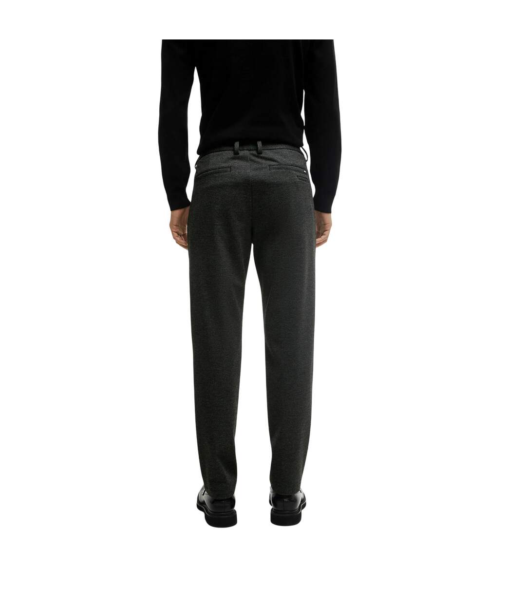 Mens Kaiton Plain Slim Suit Trousers Black Boss-3