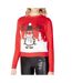 Pull de Noël Rouge Femme Only Xmas Winter-1