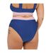 Bas De Maillot De Bain Motif/style À Rayures Femme Bleu Marine Blanc Rouge Brave Soul-3
