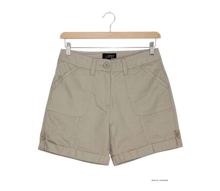 Short en coton Femme MAYFLOWER EXTRA1B : le confort d'un basique à revers ajustables