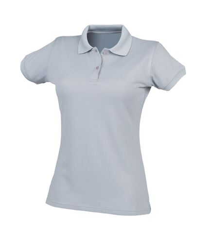 Henbury Womens/Ladies Coolplus® Fitted Polo Shirt (Silver Grey) - UTRW636