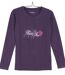 MAYFLOWER SH1060 – Tee-shirt manches longues violet col rond sérigraphié pour un style audacieux-5
